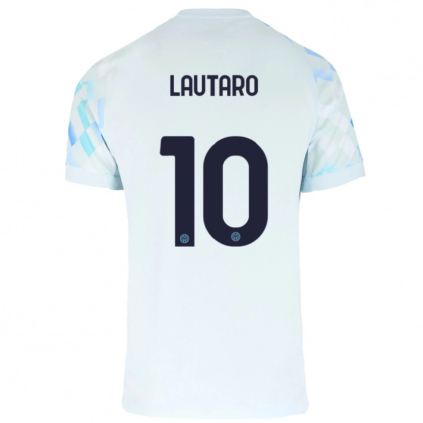 Danxen Herren Lautaro Martínez #10 Weiß Blau Auswärtstrikot Trikot 2025/26 T-Shirt Österreich