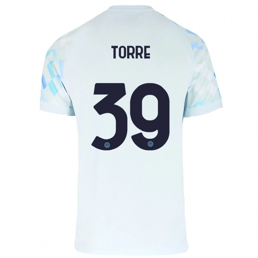 Danxen Herren Pietro La Torre #39 Weiß Blau Auswärtstrikot Trikot 2025/26 T-Shirt Österreich