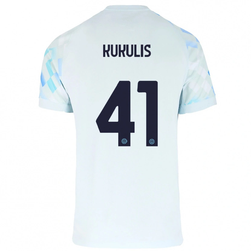 Danxen Herren Roberts Kukulis #41 Weiß Blau Auswärtstrikot Trikot 2025/26 T-Shirt Österreich