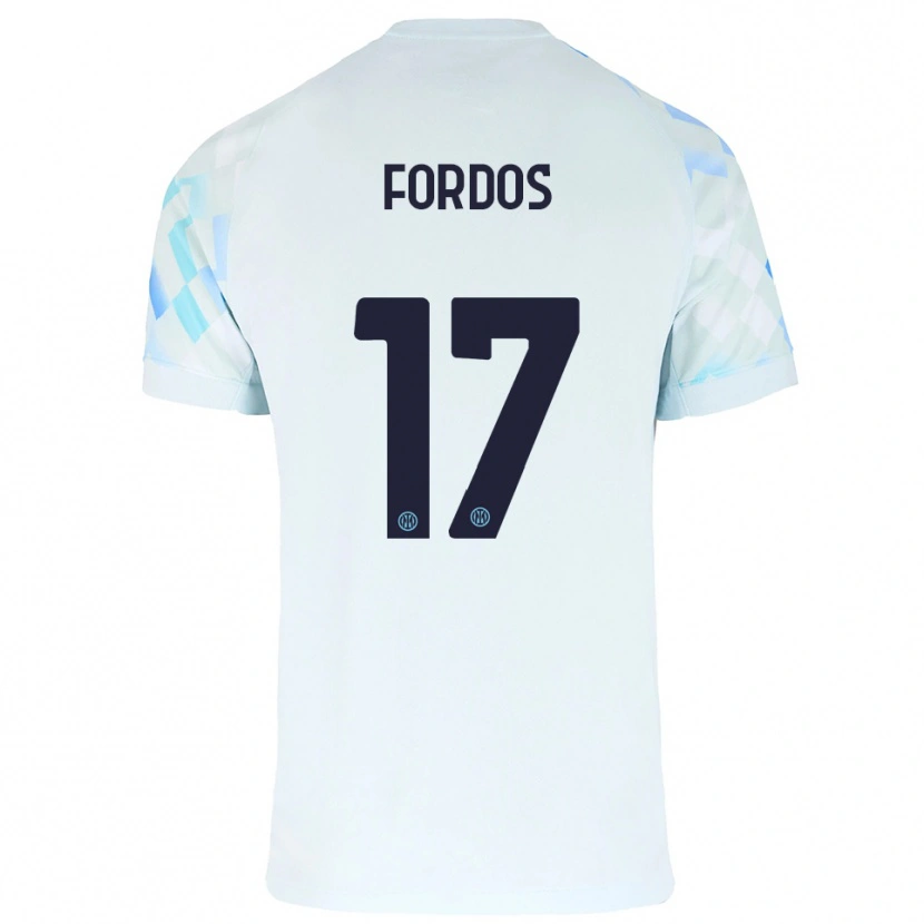 Danxen Herren Beatrix Fördős #17 Weiß Blau Auswärtstrikot Trikot 2025/26 T-Shirt Österreich