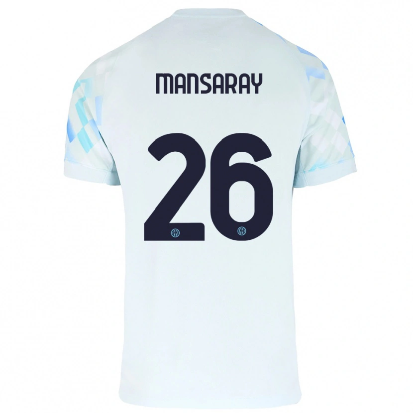 Danxen Herren Jasmin Mansaray #26 Weiß Blau Auswärtstrikot Trikot 2025/26 T-Shirt Österreich