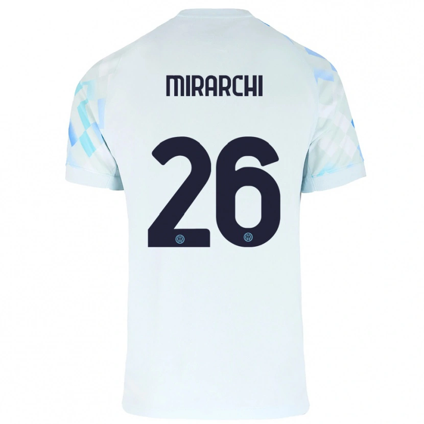 Danxen Herren Mattia Mirarchi #26 Weiß Blau Auswärtstrikot Trikot 2025/26 T-Shirt Österreich