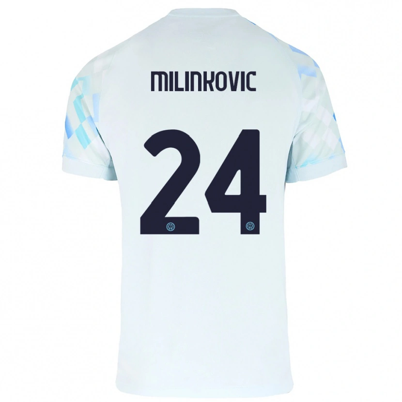Danxen Herren Marija Milinković #24 Weiß Blau Auswärtstrikot Trikot 2025/26 T-Shirt Österreich