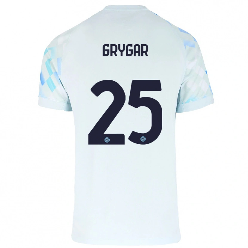 Danxen Herren Samuel Grygar #25 Weiß Blau Auswärtstrikot Trikot 2025/26 T-Shirt Österreich