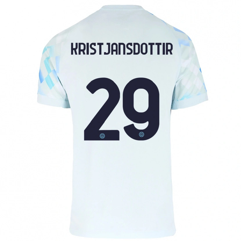 Danxen Herren Anna Bjork Kristjansdottir #29 Weiß Blau Auswärtstrikot Trikot 2025/26 T-Shirt Österreich