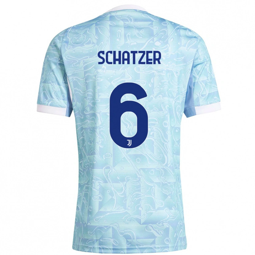 Danxen Herren Eva Schatzer #6 Himmelblau Gelb Auswärtstrikot Trikot 2025/26 T-Shirt Österreich