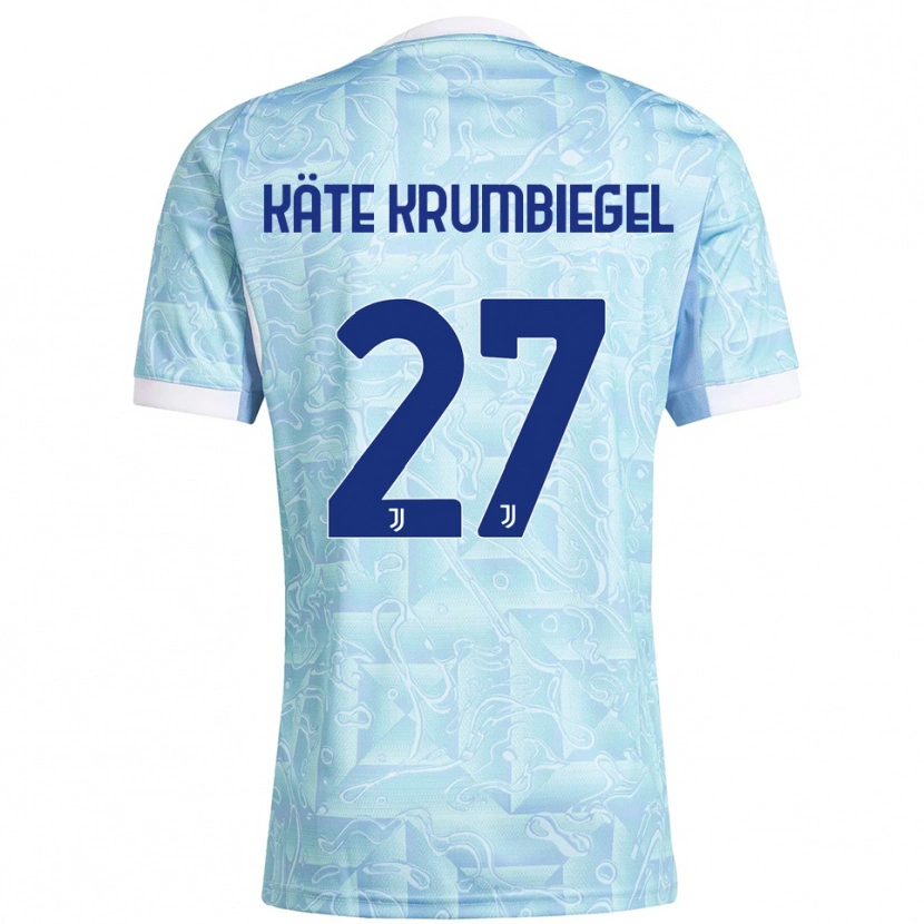 Danxen Herren Paulina Käte Krumbiegel #27 Himmelblau Gelb Auswärtstrikot Trikot 2025/26 T-Shirt Österreich