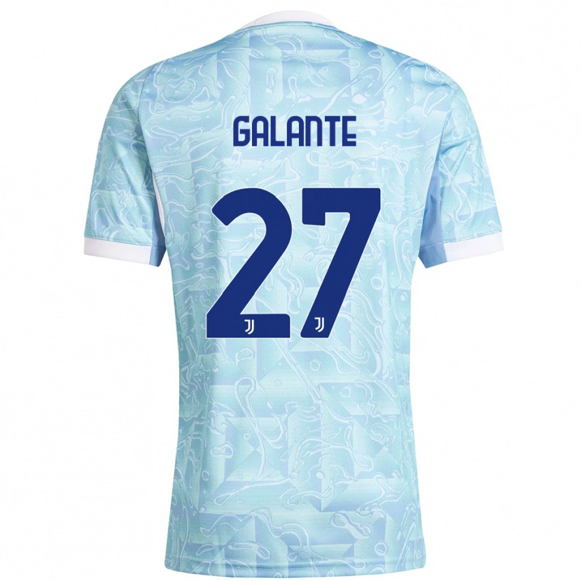 Danxen Herren Tommaso Galante #27 Himmelblau Gelb Auswärtstrikot Trikot 2025/26 T-Shirt Österreich