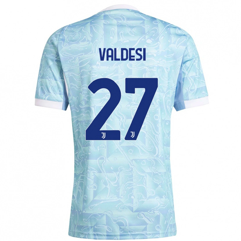 Danxen Herren Andrea Valdesi #27 Himmelblau Gelb Auswärtstrikot Trikot 2025/26 T-Shirt Österreich