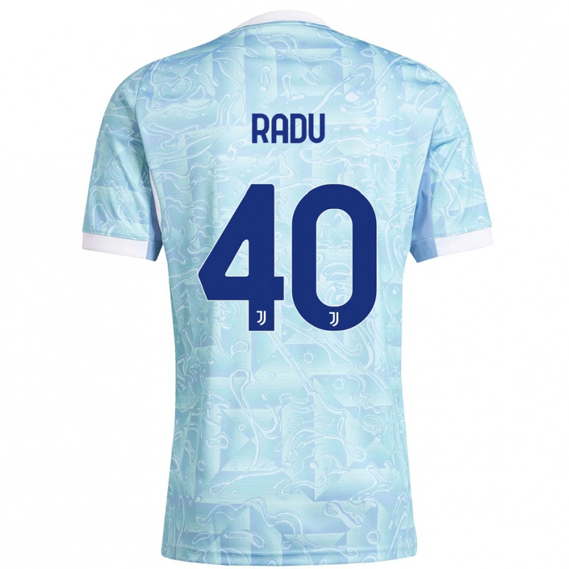 Danxen Herren Riccardo Radu #40 Himmelblau Gelb Auswärtstrikot Trikot 2025/26 T-Shirt Österreich