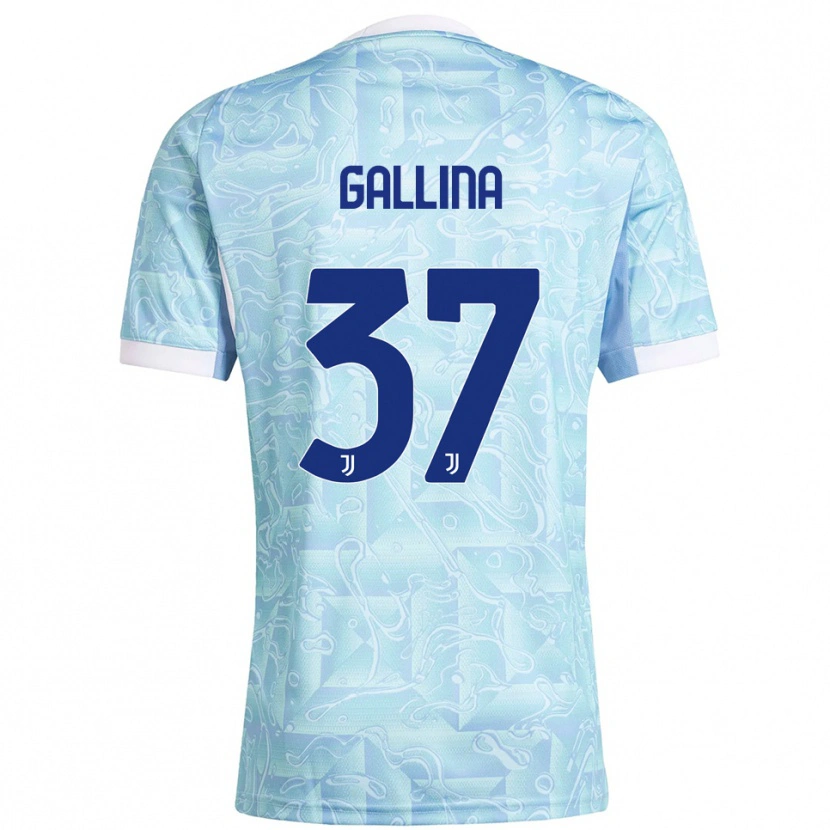 Danxen Herren Arianna Gallina #37 Himmelblau Gelb Auswärtstrikot Trikot 2025/26 T-Shirt Österreich