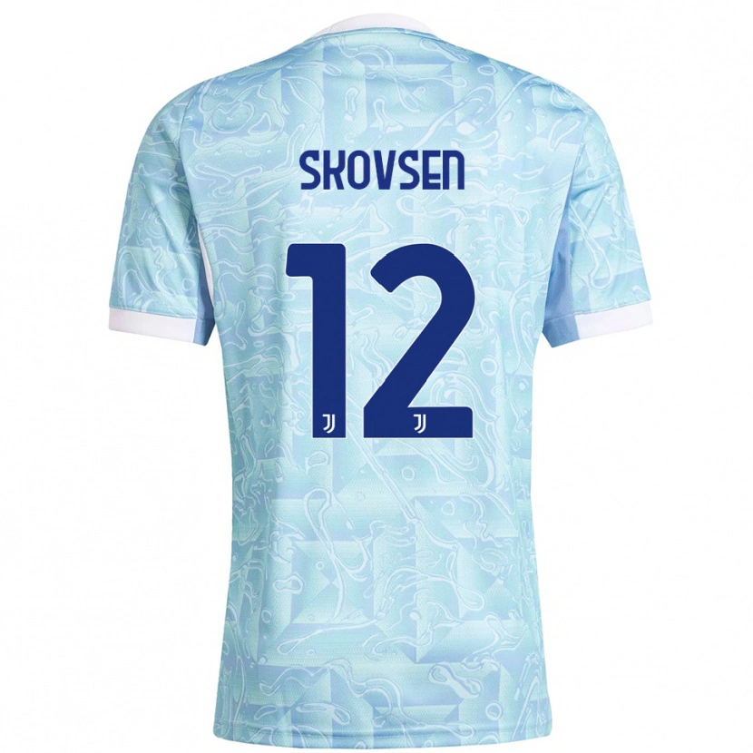 Danxen Herren Matilde Lundorf Skovsen #12 Himmelblau Gelb Auswärtstrikot Trikot 2025/26 T-Shirt Österreich
