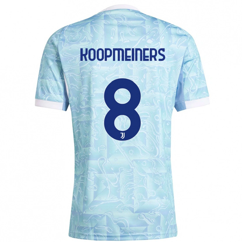 Danxen Herren Teun Koopmeiners #8 Himmelblau Gelb Auswärtstrikot Trikot 2025/26 T-Shirt Österreich