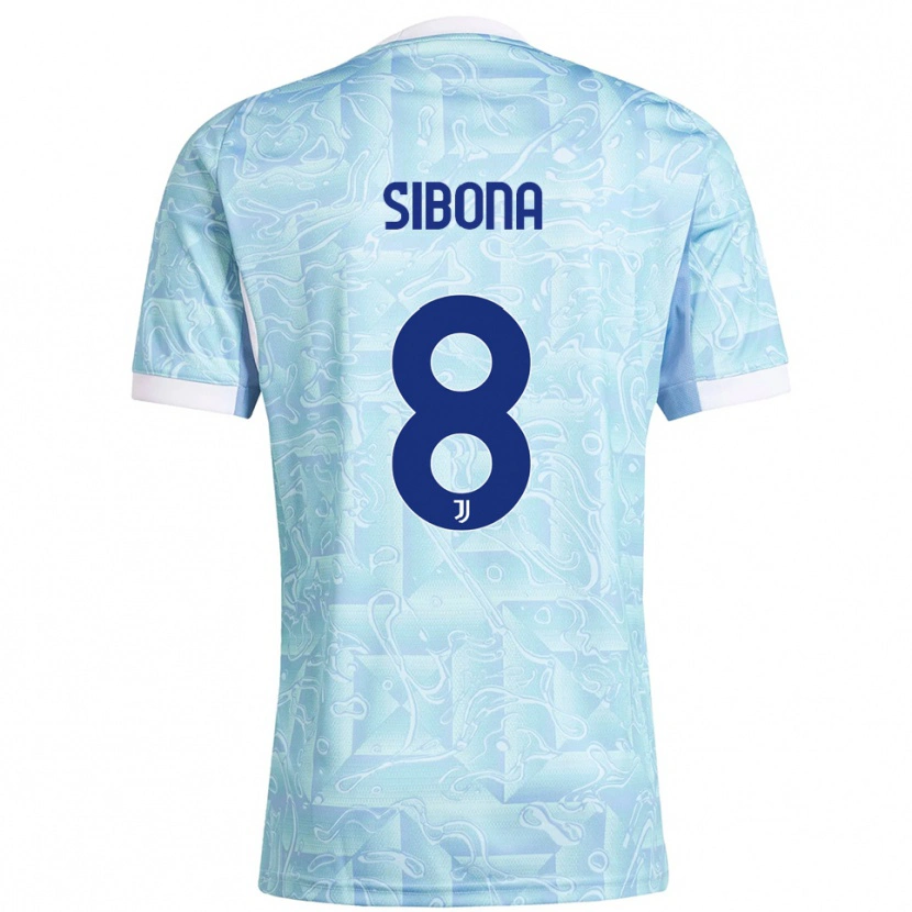 Danxen Herren Tommaso Sibona #8 Himmelblau Gelb Auswärtstrikot Trikot 2025/26 T-Shirt Österreich