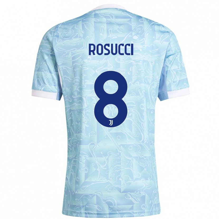 Danxen Herren Martina Rosucci #8 Himmelblau Gelb Auswärtstrikot Trikot 2025/26 T-Shirt Österreich