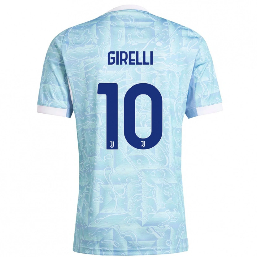 Danxen Herren Cristiana Girelli #10 Himmelblau Gelb Auswärtstrikot Trikot 2025/26 T-Shirt Österreich