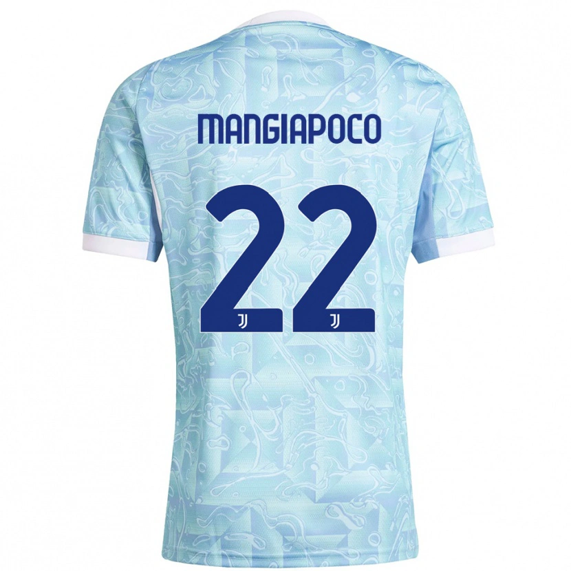 Danxen Herren Stefano Mangiapoco #22 Himmelblau Gelb Auswärtstrikot Trikot 2025/26 T-Shirt Österreich