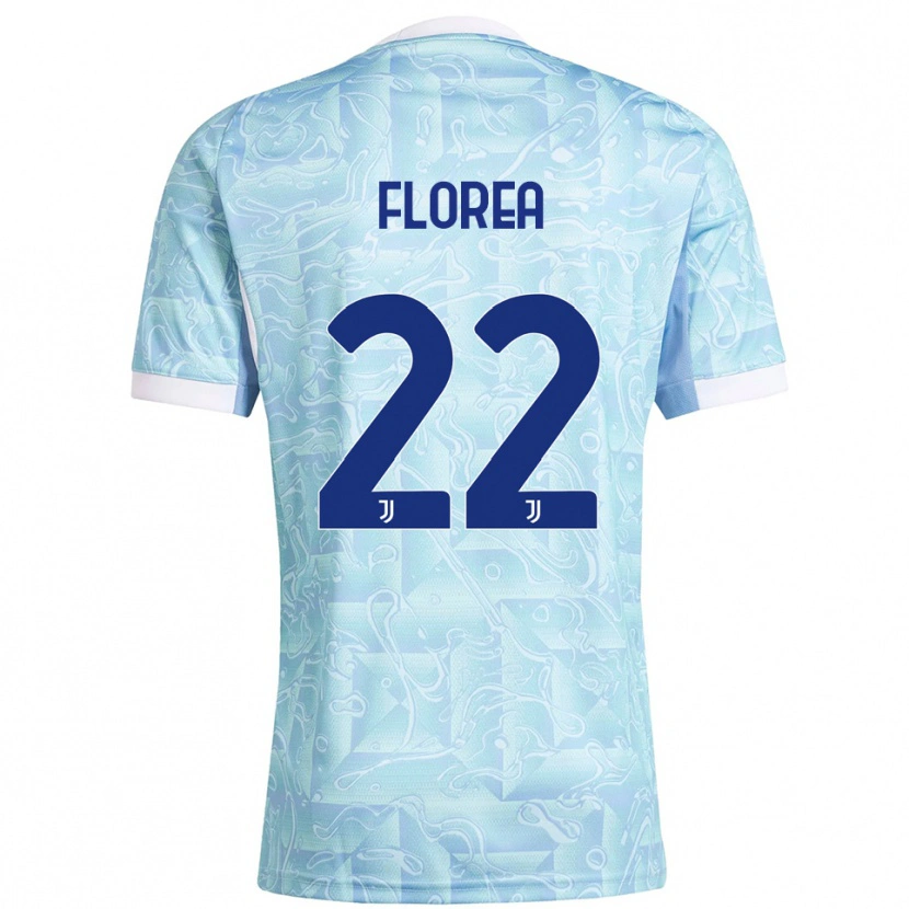 Danxen Herren Andrei Florea #22 Himmelblau Gelb Auswärtstrikot Trikot 2025/26 T-Shirt Österreich