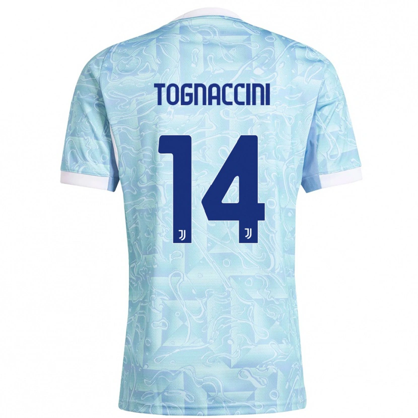Danxen Herren Vittorio Tognaccini #14 Himmelblau Gelb Auswärtstrikot Trikot 2025/26 T-Shirt Österreich