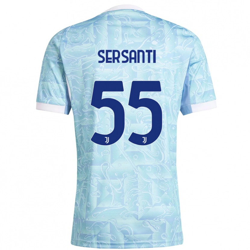 Danxen Herren Alessandro Sersanti #55 Himmelblau Gelb Auswärtstrikot Trikot 2025/26 T-Shirt Österreich