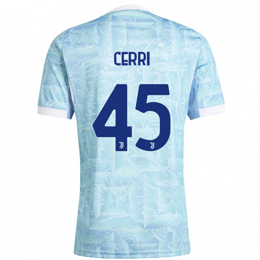 Danxen Herren Leonardo Cerri #45 Himmelblau Gelb Auswärtstrikot Trikot 2025/26 T-Shirt Österreich
