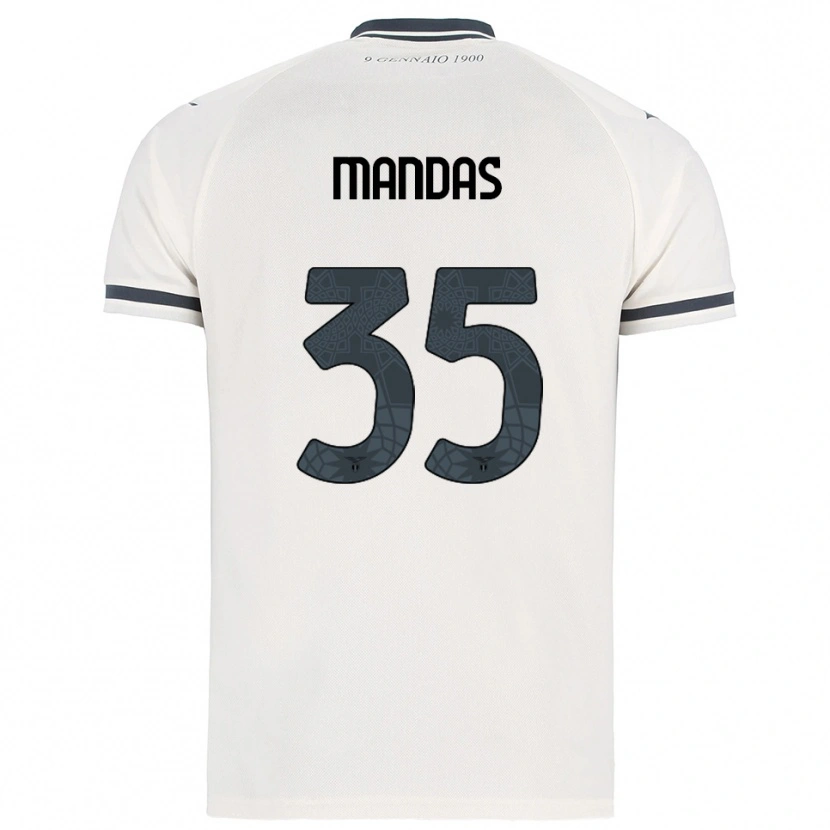 Danxen Herren Christos Mandas #35 Weiß Marineblau Auswärtstrikot Trikot 2025/26 T-Shirt Österreich