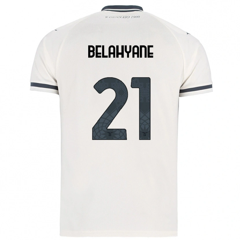 Danxen Herren Reda Belahyane #21 Weiß Marineblau Auswärtstrikot Trikot 2025/26 T-Shirt Österreich