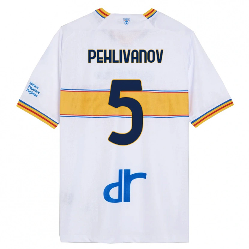 Danxen Herren Cristian Pehlivanov #5 Weiß Gelb Auswärtstrikot Trikot 2025/26 T-Shirt Österreich