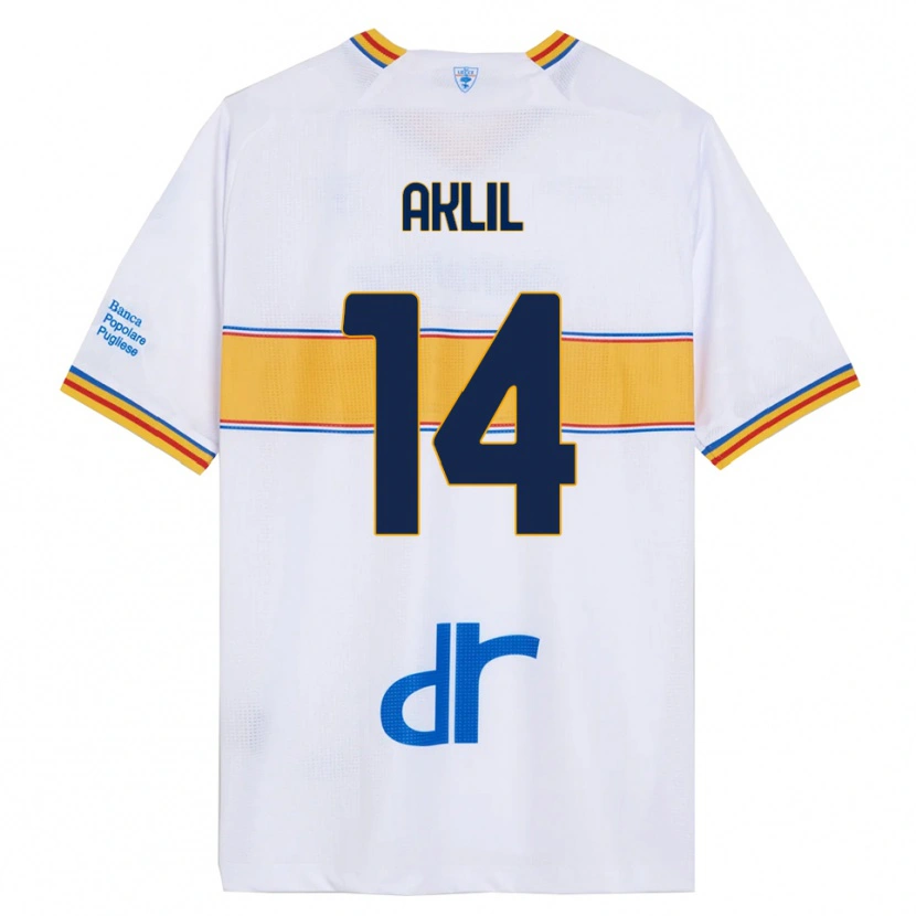 Danxen Herren Lino Aklil #14 Weiß Gelb Auswärtstrikot Trikot 2025/26 T-Shirt Österreich