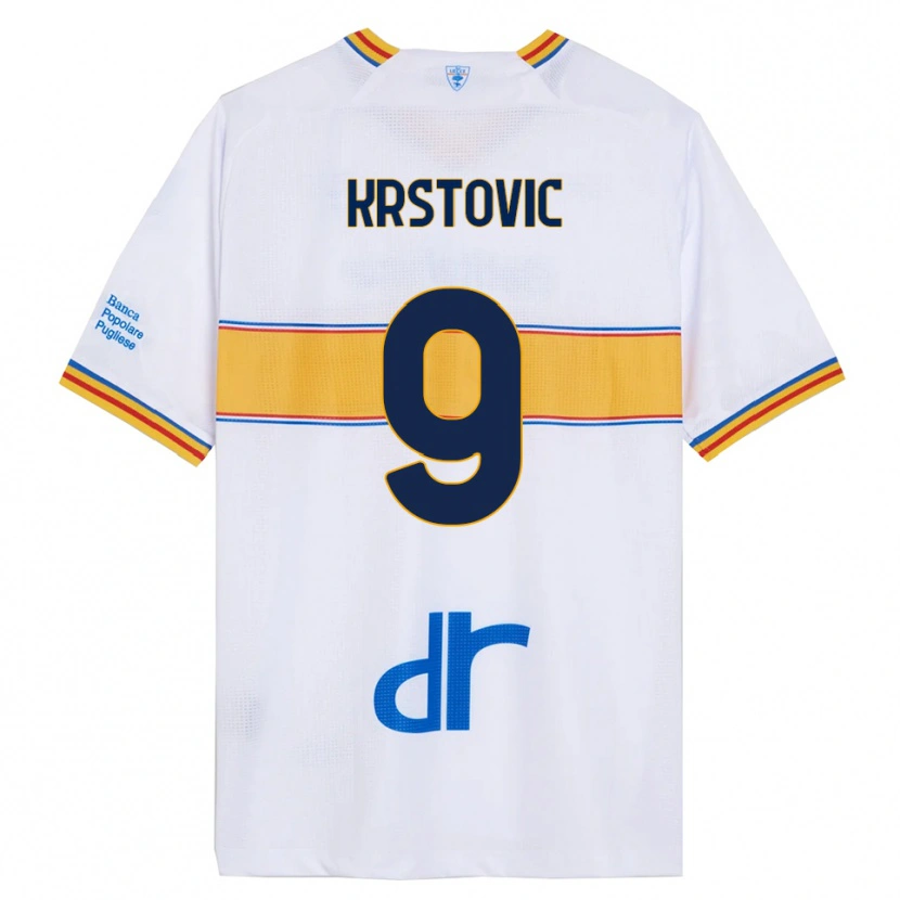 Danxen Herren Nikola Krstović #9 Weiß Gelb Auswärtstrikot Trikot 2025/26 T-Shirt Österreich