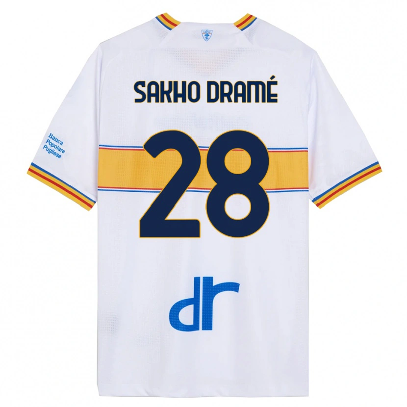 Danxen Herren Samba Sakho Dramé #28 Weiß Gelb Auswärtstrikot Trikot 2025/26 T-Shirt Österreich