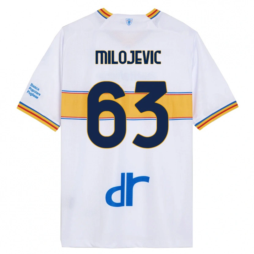 Danxen Herren Nemanja Milojevic #63 Weiß Gelb Auswärtstrikot Trikot 2025/26 T-Shirt Österreich
