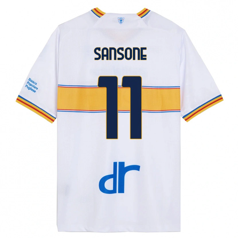Danxen Herren Nicola Sansone #11 Weiß Gelb Auswärtstrikot Trikot 2025/26 T-Shirt Österreich