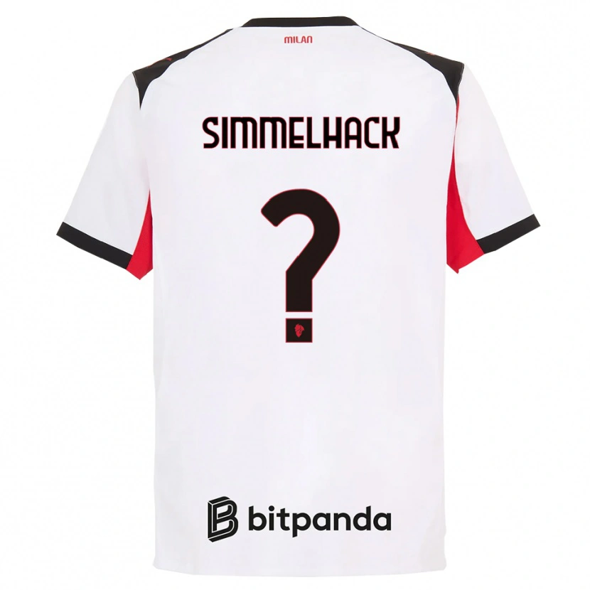 Danxen Herren Alexander Simmelhack #0 Weiß Schwarz Auswärtstrikot Trikot 2025/26 T-Shirt Österreich