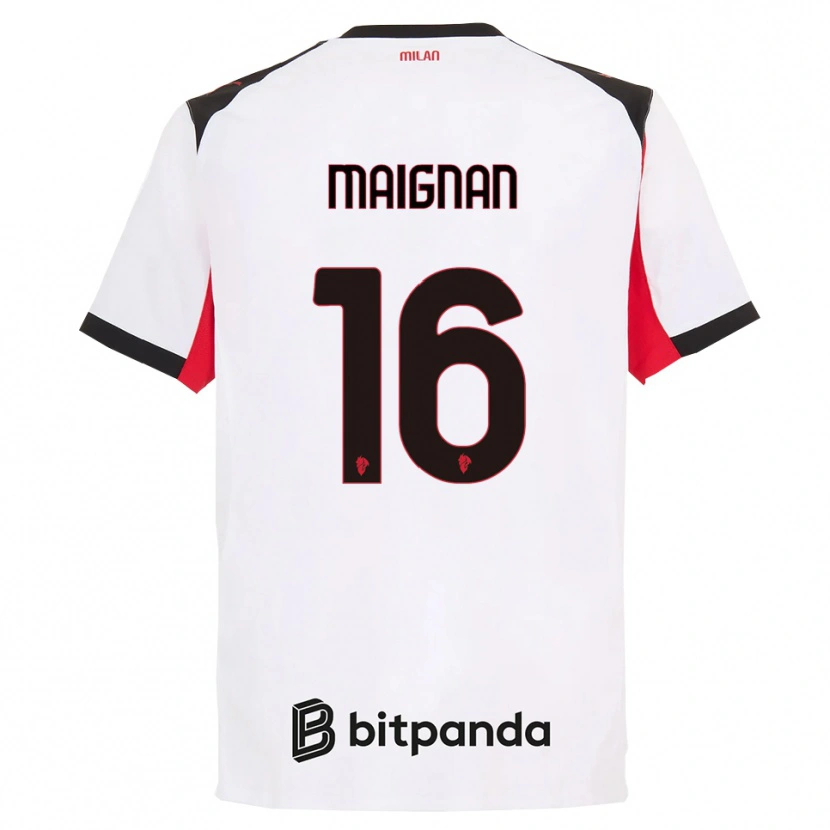 Danxen Herren Mike Maignan #16 Weiß Schwarz Auswärtstrikot Trikot 2025/26 T-Shirt Österreich
