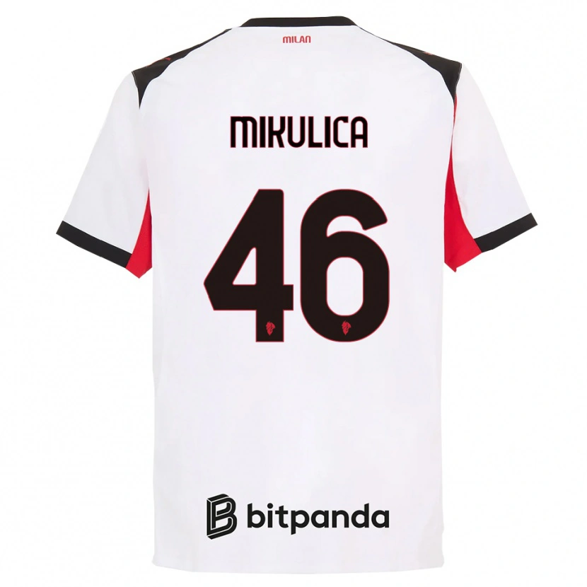Danxen Herren Petra Mikulica #46 Weiß Schwarz Auswärtstrikot Trikot 2025/26 T-Shirt Österreich