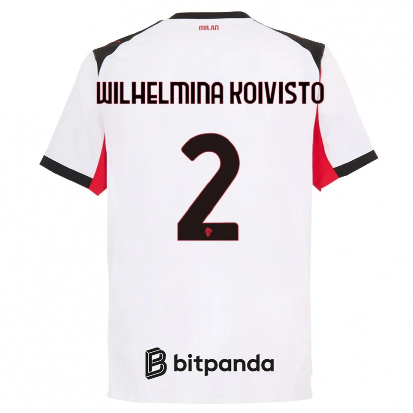 Danxen Herren Emma Wilhelmina Koivisto #2 Weiß Schwarz Auswärtstrikot Trikot 2025/26 T-Shirt Österreich
