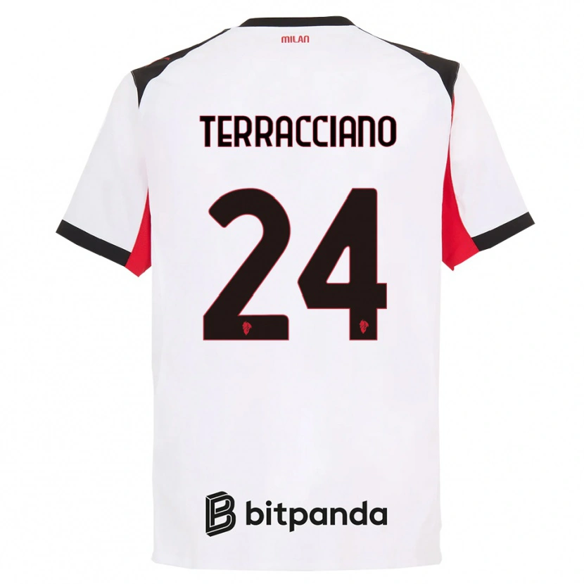 Danxen Herren Filippo Terracciano #24 Weiß Schwarz Auswärtstrikot Trikot 2025/26 T-Shirt Österreich