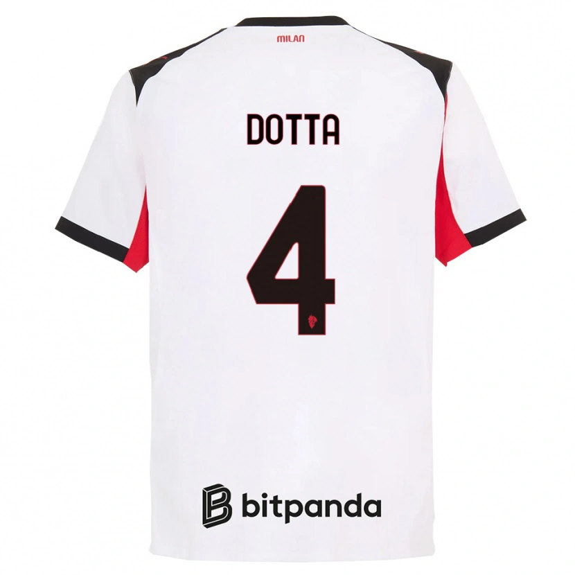 Danxen Herren Cristiano Dotta #4 Weiß Schwarz Auswärtstrikot Trikot 2025/26 T-Shirt Österreich
