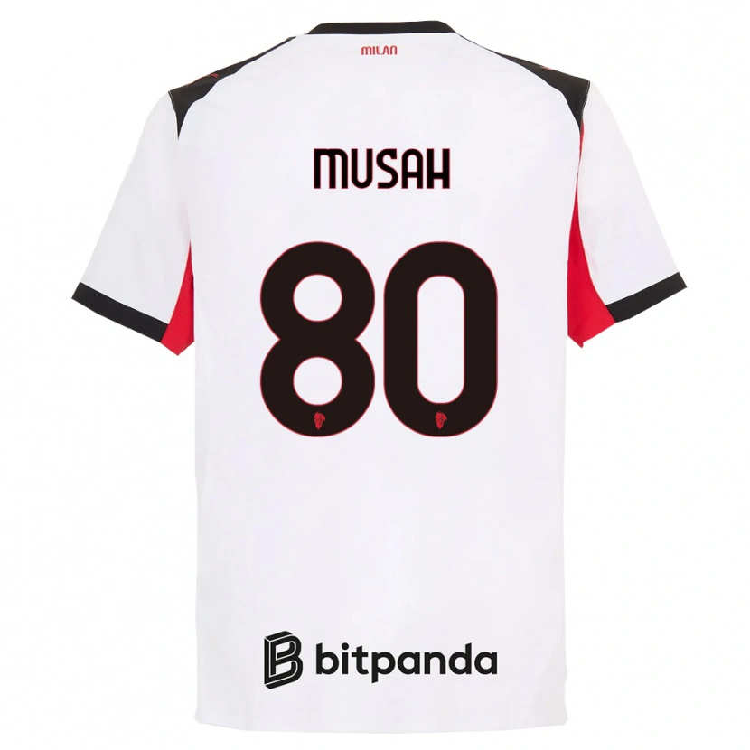 Danxen Herren Yunus Musah #80 Weiß Schwarz Auswärtstrikot Trikot 2025/26 T-Shirt Österreich