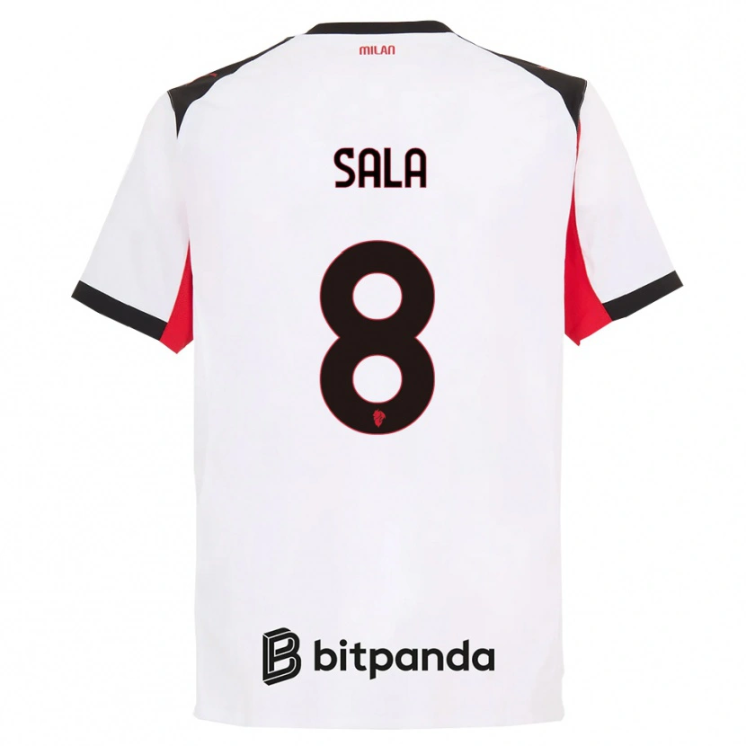 Danxen Herren Emanuele Sala #8 Weiß Schwarz Auswärtstrikot Trikot 2025/26 T-Shirt Österreich