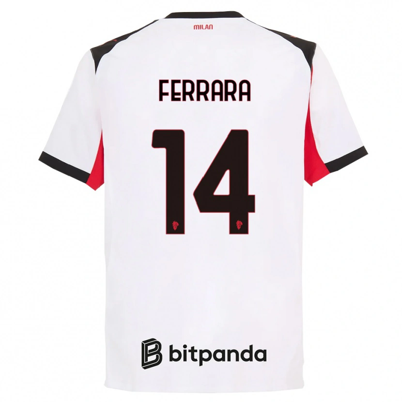 Danxen Herren Francesco Ferrara #14 Weiß Schwarz Auswärtstrikot Trikot 2025/26 T-Shirt Österreich