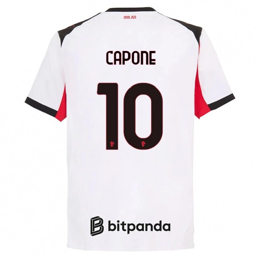Danxen Herren Andrea Capone #10 Weiß Schwarz Auswärtstrikot Trikot 2025/26 T-Shirt Österreich