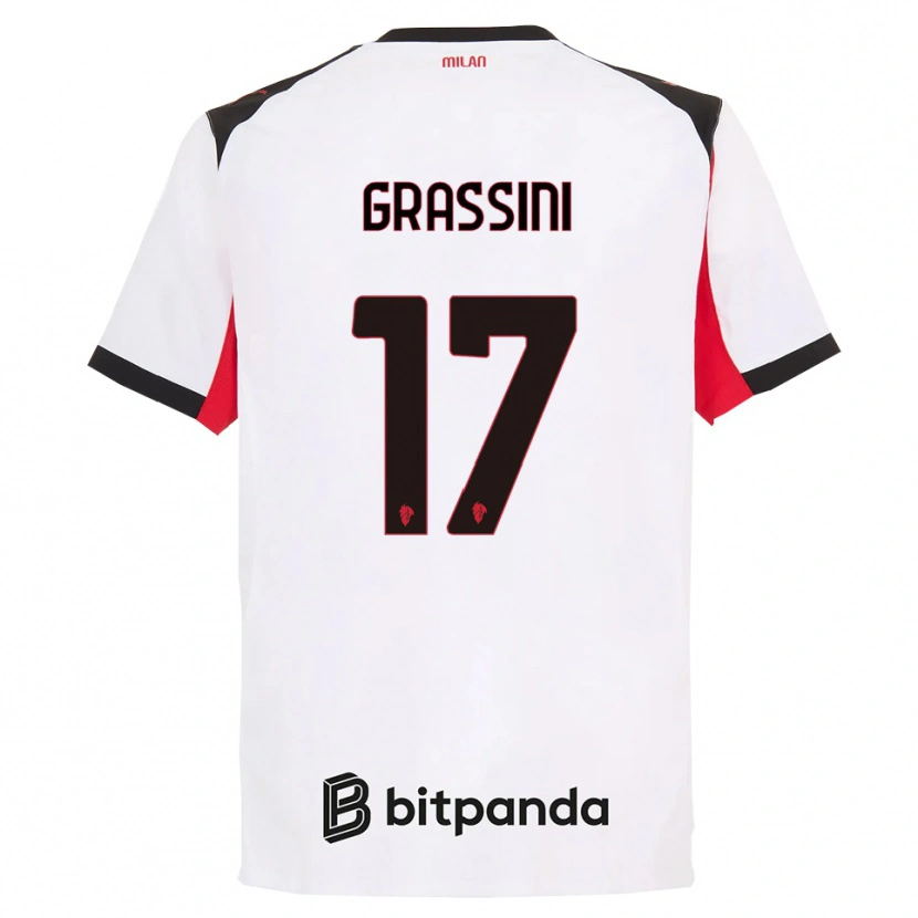 Danxen Herren Riccardo Grassini #17 Weiß Schwarz Auswärtstrikot Trikot 2025/26 T-Shirt Österreich