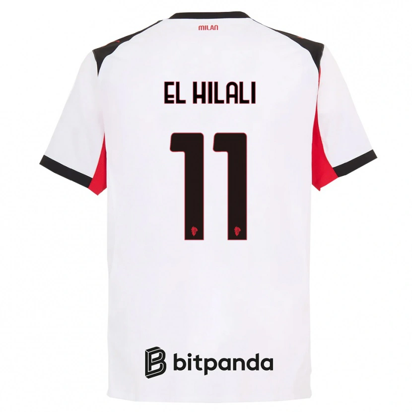 Danxen Herren Youns El Hilali #11 Weiß Schwarz Auswärtstrikot Trikot 2025/26 T-Shirt Österreich
