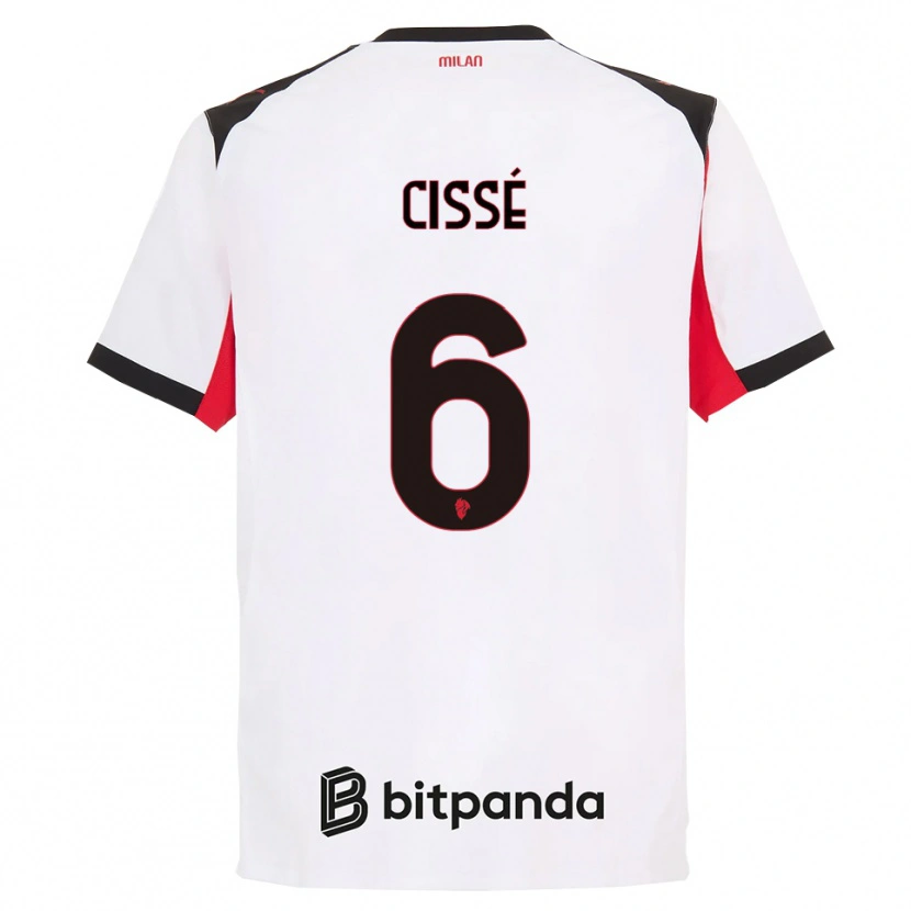 Danxen Herren Maiga-Hamadoun Cissé #6 Weiß Schwarz Auswärtstrikot Trikot 2025/26 T-Shirt Österreich