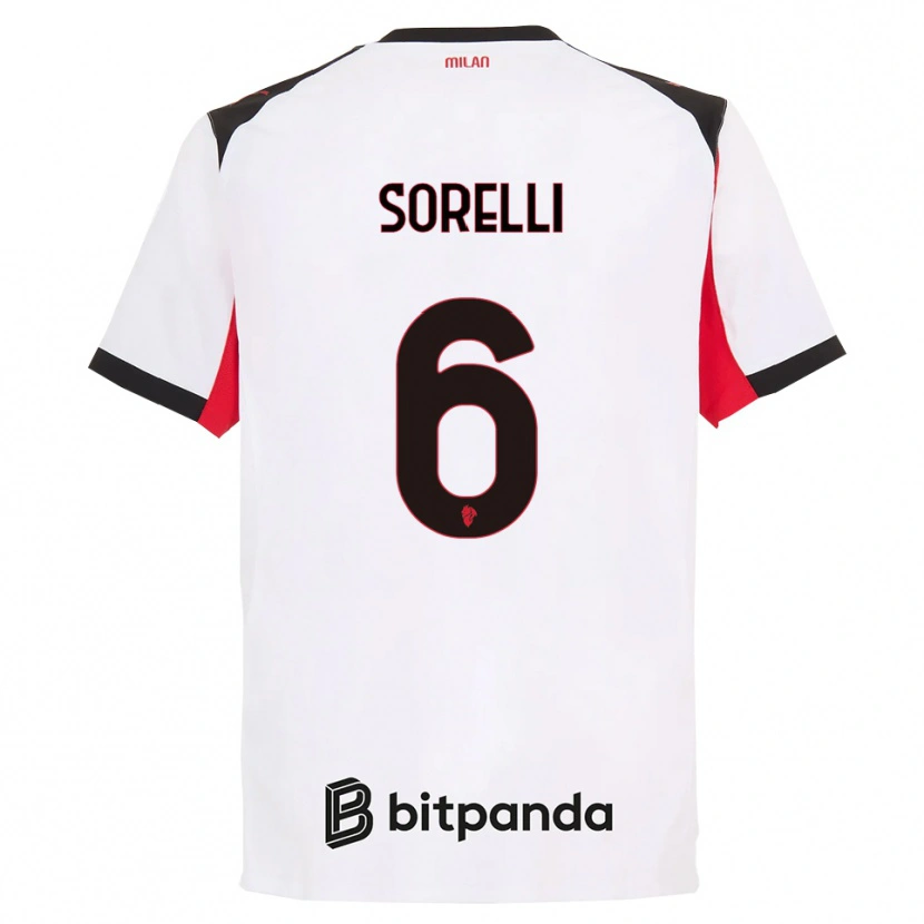 Danxen Herren Nadine Sorelli #6 Weiß Schwarz Auswärtstrikot Trikot 2025/26 T-Shirt Österreich