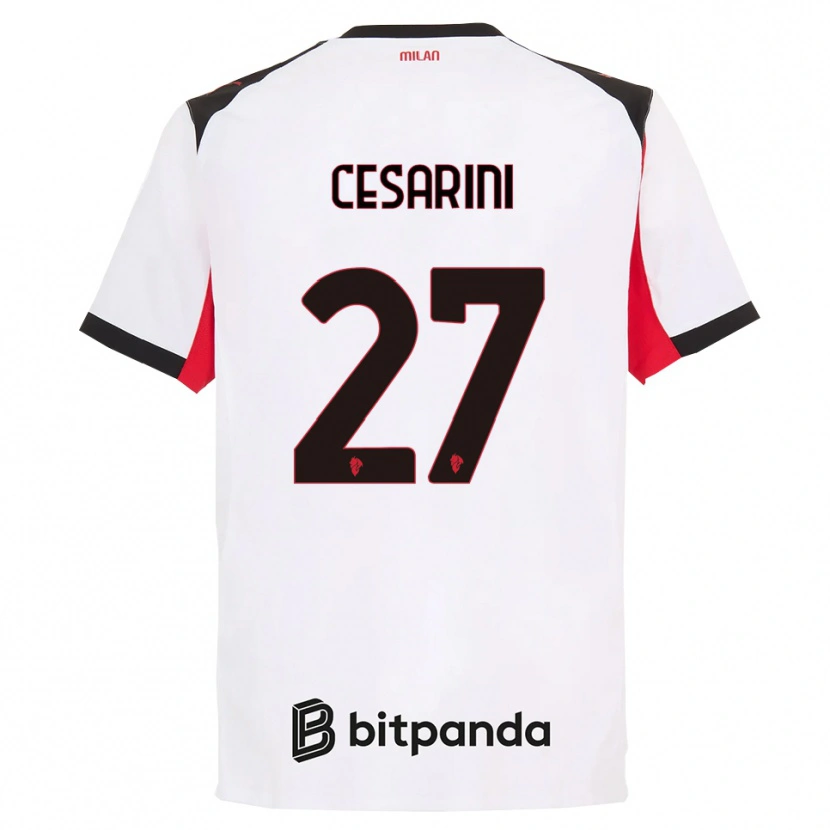 Danxen Herren Erin Maria Patrizia Cesarini #27 Weiß Schwarz Auswärtstrikot Trikot 2025/26 T-Shirt Österreich
