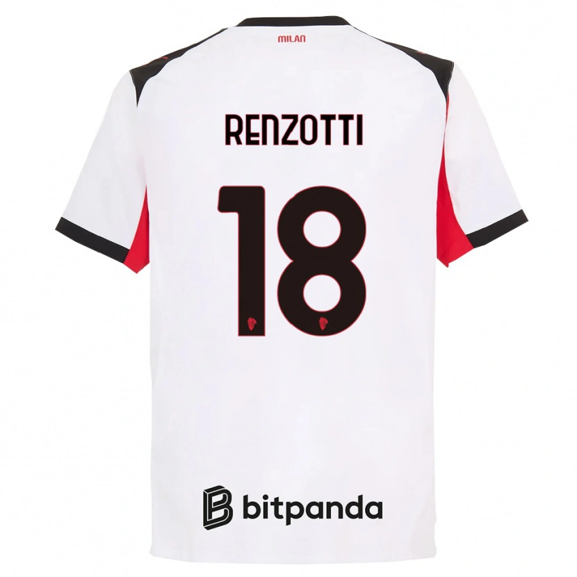 Danxen Herren Monica Renzotti #18 Weiß Schwarz Auswärtstrikot Trikot 2025/26 T-Shirt Österreich