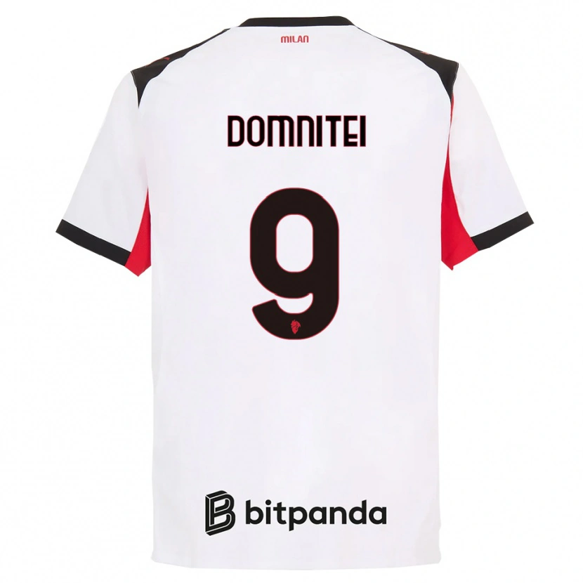 Danxen Herren Francesco Domniței #9 Weiß Schwarz Auswärtstrikot Trikot 2025/26 T-Shirt Österreich